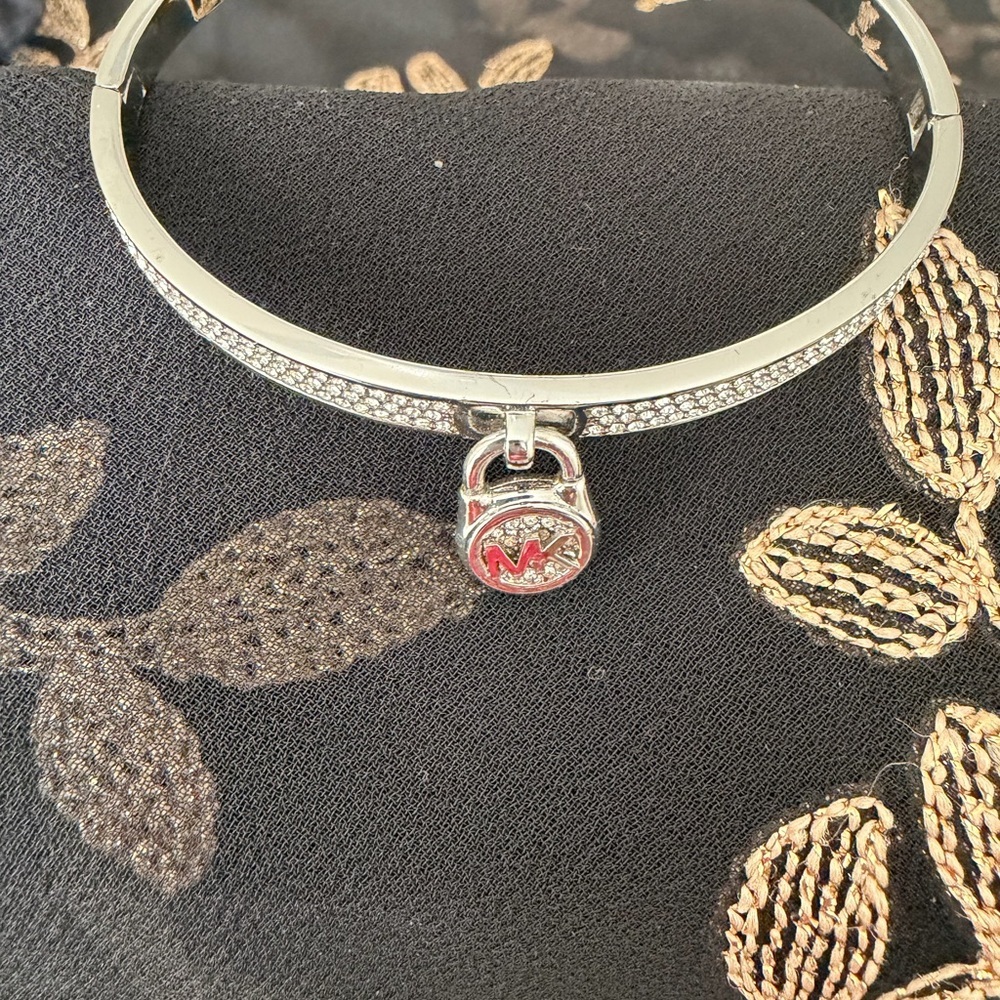 Silver Lock Charm Bracelet